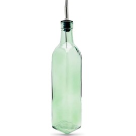 Market Street Italian Olive Oil Dispenser – 16oz/473ml Vintage Green Glass Bottle with Airtight Pour Spout – Leakproof Olive Oil & Vinegar Cruet for Kitchen, Cooking, and Salad Dressing (1)