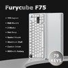 SUEHIODHY FURYCUBE F75 Mechanical Keyboard, 75% Aluminum Keyboard VIA-programmable Custom