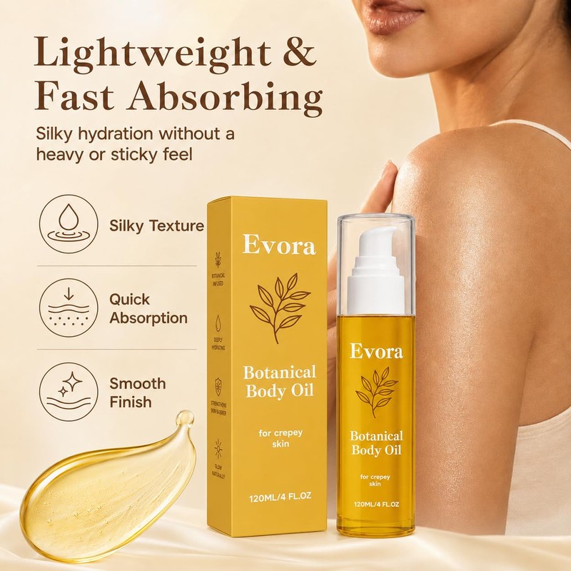 Evora Botanical Body Oil for Crepey Skin 120ml (2pcs)