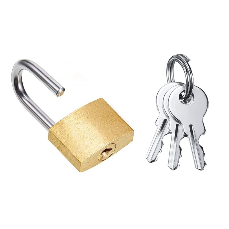 Eleqldwen 12 Pack Mini Padlock Small Padlock Solid Brass Locks