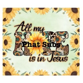 Unbranded 20oz Sublimation Tumbler Wrap Hope Is In Jesus Ready to Press Heat Transfer