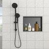 Stainless Steel Shower Niche 19 X 15 Gunmetal Black Wall