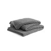 YnM Chunky Cotton Knit Throw Blanket, Medium Weight Cable Knit