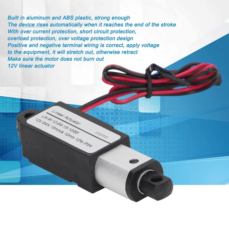 Electric Micro Linear Actuator, Aluminum ABS, Miniature DC Supply, Mini