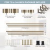 Lwiiom Double Blackout Curtain Rods 72 to 144 Inches (6-12