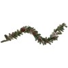 Northlight Pre-Lit Battery Operated Frosted Pine and Berries Christmas Garland
