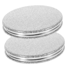 Baluue 2pcs Travel Makeup Mirrors Portable Compact Hand Mirrors Led for Women