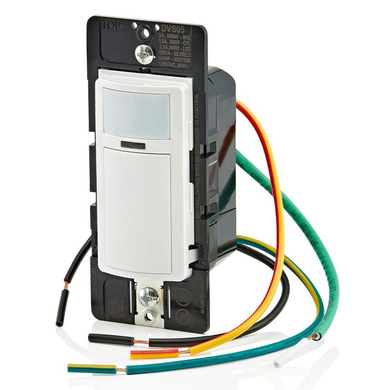 Leviton Decora Vacancy Motion Sensor In-Wall Switch, Manual-On, 5A, Works