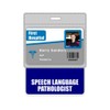 Speech Language Pathologist Badge Buddy Horizontal w/Height & Weight Conversion