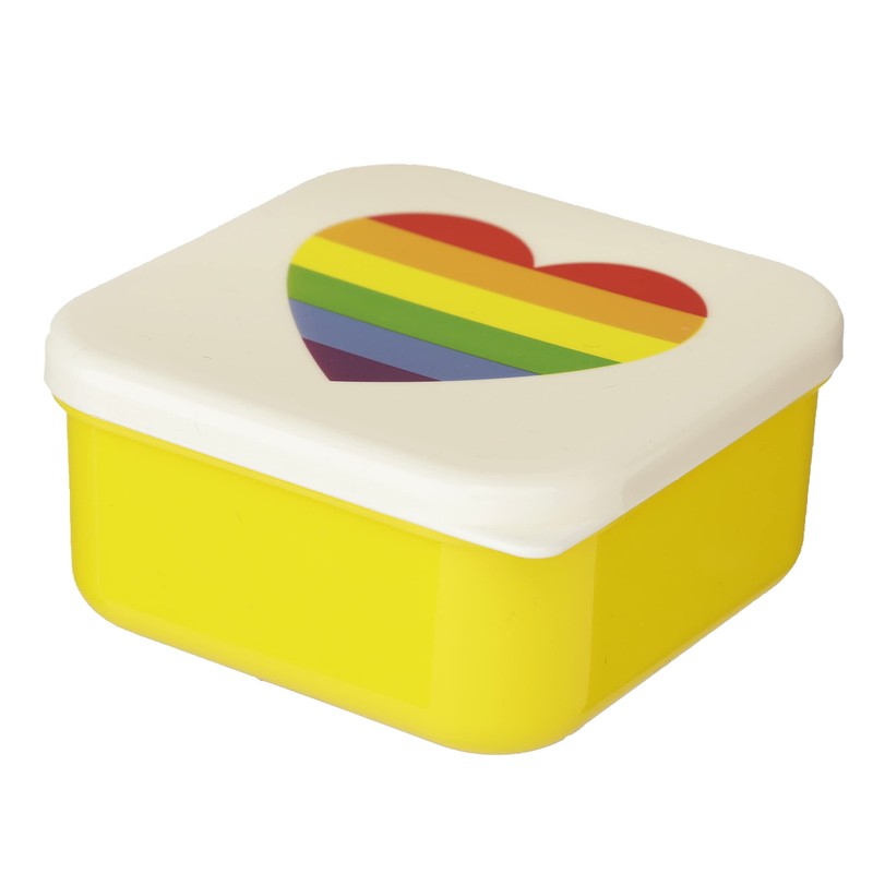 Puckator Somewhere Rainbow Reusable Lidded Snack Pot Lunch Box Set