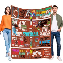 Xtmunole Football Blanket - Football Gifts,Football Gifts for Boys,Unique Football Gifts for Kids,Football Gifts for Men Women,Football Coach Gifts,Gifts for Football Players Blanket 50" X 40"