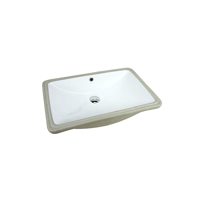 KINGSMAN 24 Inch Rectrangle Undermount Vitreous Ceramic Lavatory Vanity Bathroom