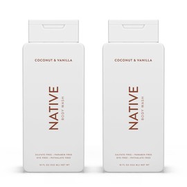 Native Body Wash Contains Naturally Derived Ingredients | For Women & Men, Sulfate, Paraben, & Dye Free Leaving Skin Soft and Hydrated | Coconut & Vanilla 18 oz