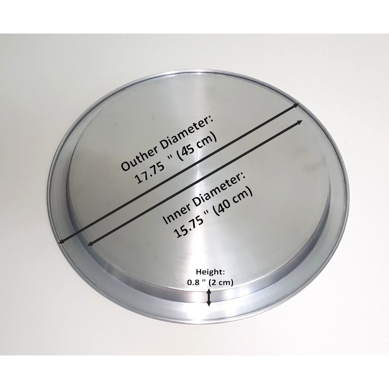 DLK - 18'' XXL - Big Aluminum Kunefe Tray, Kunafa