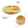 PandaEar Bamboo Suction Feeding Set for Babies | Natural Wood