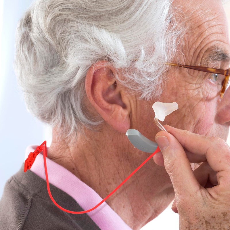 BBTO 4 Pcs Hearing Aid Clips for Seniors Adults to