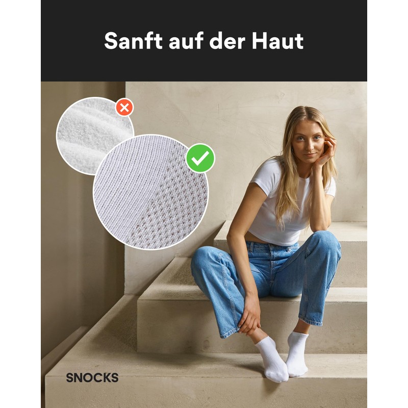 Snocks Women's and Men's Trainer Socks (6 x Pairs) -