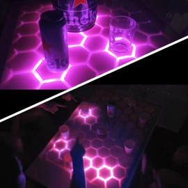 Touch Sensor Circuit Board DIY Touch-Sensitive Smart Table Module with LED Strip for Hexagon Coffee Luminous Table Touch Light Up Touch Switch 10Pcs (RGB)