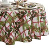 Elrene Home Fashions Pinecone Plaid Red/Green Holiday/Christmas Fabric Wrinkle Resistant