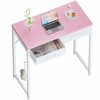 Pamray 32 Inch Small Computer Desk with 2 Drawers for