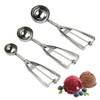 3Pcs Ice Cream Scoop Stainless Steel Cookie Scoop Set with