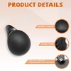 VKGUG Black Leather Carbon Fiber Pattern Gear Shift Knob Shifter