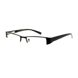 JuicyOrange Magnified Reading Glasses Rectangular Half Rim Spring Hinge Frame Black +2.25