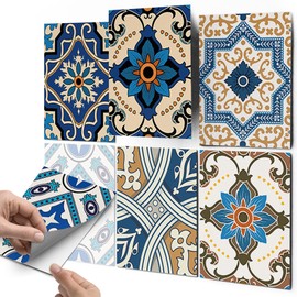 creatisto Tile Stickers for Kitchen Splashback and Great Decorations for Bathroom Tiles – Kitchen Wall Decoration – Pattern: Mexican Tiles – Pack of 9