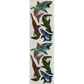 Sharks Glitter Stickers - 2 Sheets