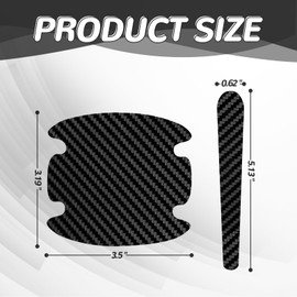 SOMUCH Car Door Handle Protector - Carbon Fiber Anti-Scratch Door Handle Guard Sticker, Universal Door Cup Handle Paint Protective Film for Cars, Trucks, SUVs (Black)
