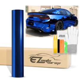 60"x108" (5FTx9FT) Supercast Chrome Sky Blue Vinyl Wrap Sticker Car Auto Vehicle Motorcycle DIY Decal Sheet with Air Release Channel Bubble Free Self Adhesive Peel and Stick Free Tool Kit