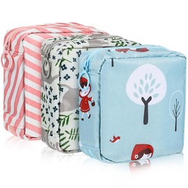 Ipetboom Sanitary Napkin Storage Bag - 3pcs Portable Period Bag Sanitary Pad Holder Zippered Sanitary Napkin Pad Storage Bag - First Period for Teen Girls