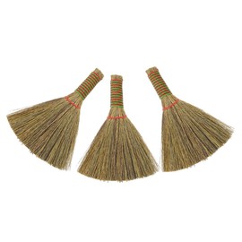 ULTECHNOVO 3pcs Small Desktop Broom Manual Short Handle Whisk Brush for Home Office Kitchen Dust Cleaning Space Saving and Scratch Surface Care Tool