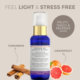 BALIPURA Let Go Aura Crystal Spray with Amethyst Sodalite Clear Quartz Palo Santo Crystals Pure Organic Cinnamon Grapefruit Handmade in Bali - 3.4 fl.oz