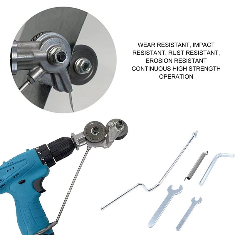 Metal Nibbler Drill Attachment Electric Shears Sheet Cutter Tool Adapter