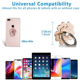 Kinizuxi Phone Ring Stand Holder, 360 Degree Rotation Lovely Flower Phone Ring Holder Finger Grip Compatible with Various Mobile Phones,Tablet and Phone Cases (5 Packs)