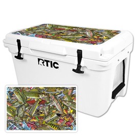 MightySkins Skin Compatible with RTIC 45 Cooler Lid (2016) – Fish Puzzle | Protective, Durable, and Unique Vinyl Decal wrap Cover | Easy to Apply, Remove, and Change Styles | Made in The USA
