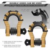 AUTMATCH D Ring Shackles 3/4" Mega Shackle (2 Pack) 68,000Ibs