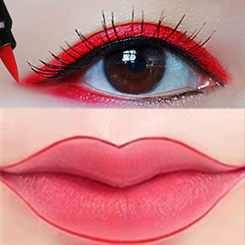 Go Ho Red Liquid Eyeliner Stamp,Star Stamp Eyeliner Makeup,Double-Side Waterproof