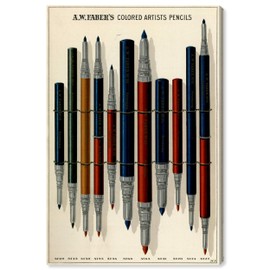 The Oliver Gal Artist Co. Education Wall Art Canvas Prints 'Colored Pencils' Home Décor, 20" x 30", Brown, White