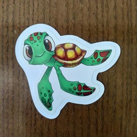 (Pack of 3) Squirt Finding Dory Squirt Finning Nemo Sticker 3 inch