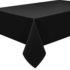 Home Direct Large Rectangular Fabric Tablecloth 140x200cm 55"x78" Black