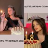 CURASA Birthday Sash and Crown Black Birthday Sash for Women