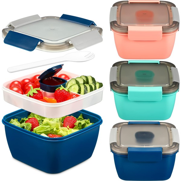 Hotop 4 Pcs Salad Containers for Lunch 52 oz Salad