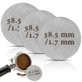 Huiguli Puck Screen 58.5mm, 3Pcs 58mm Puck Filter for Coffee, Coffee Puck Filter 1.7mm Thickness 150μm, 316 Stainless Steel Reusable Coffee Filter for Espresso Home Office