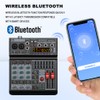 BOMGE 04A Audio Mixer,Professional Sound Board Mixing Console with USB/Bluetooth/Computer/4