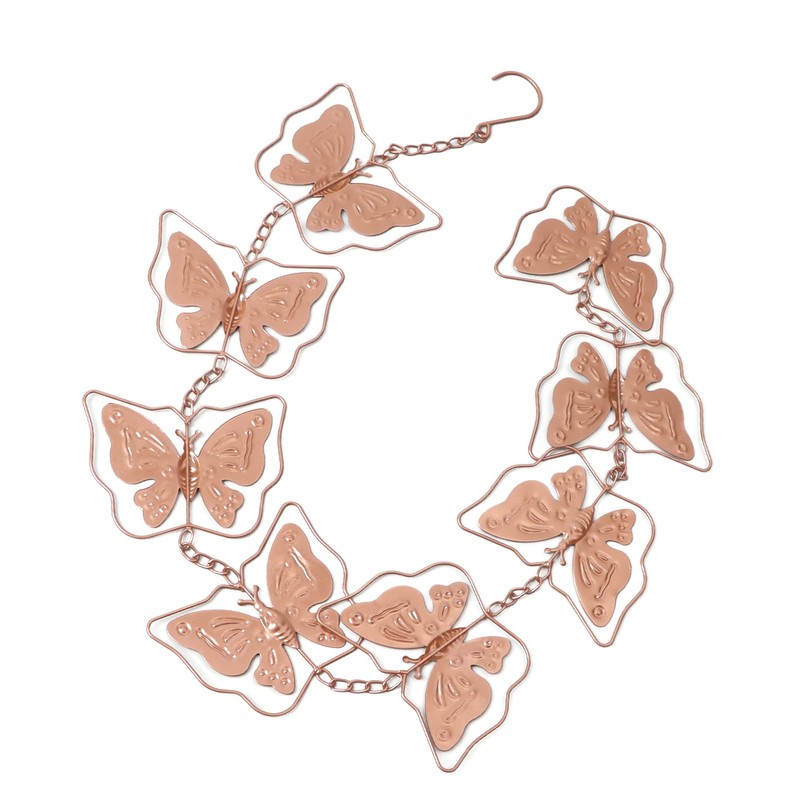 Butterfly Rain Chain Metal Outdoor Decorative Downspout Hanging Drainage Rain