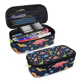 Renewold Dinosaur Large Capacity Pencil Case Aesthetic Pen Pouch Portable Office Stationery Multifunctional Bag Stationery Bag for Girls Boys Adults Student
