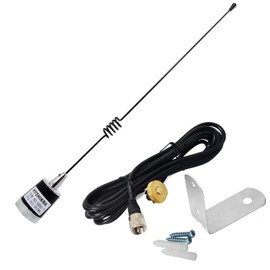 HYSHIKRA GMRS NMO Antenna, 462-467Mhz UHF 17.7inches NMO Antenna with NMO Mount 4meter(13.1ft) PL259(UHF Male) RG58 Coax Cable and L Shape Fender Bracket Mount for Truck Car Mobile Radio Transceiver