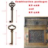 Generic Skeleton Key KY-2AB and KY-3AB Antique Brass Plated Hollow
